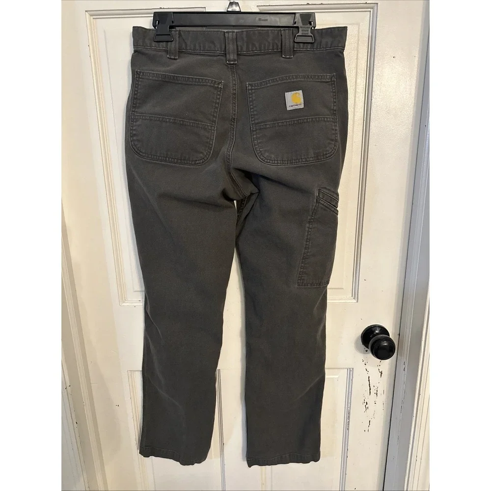 Carhartt Mens Rugged Flex Relaxed Fit Work Pants 32 X 32(30)Gray Canvas BN2291-M